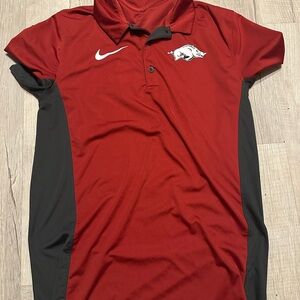 Nike Men's Cardinal Red and Black Arkansas Polo Shirt